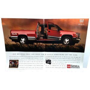 1995 GMC Sierra Truck 3 Page Print Ad Extended Cab Door